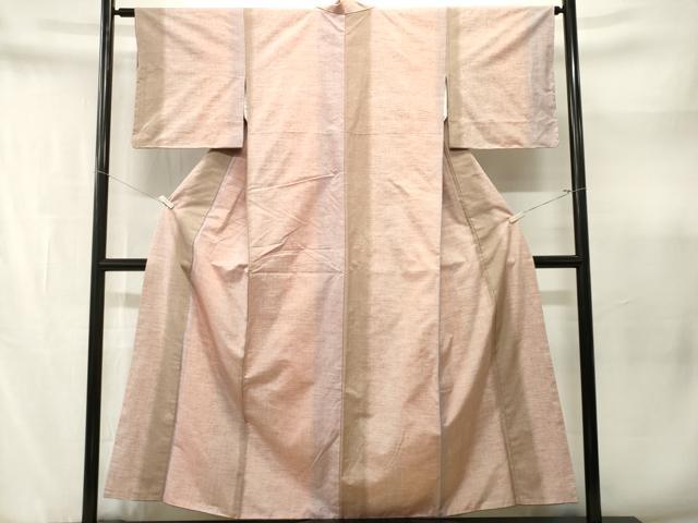 平和屋着物■上質な紬　間道　正絹　逸品　CABN1662ev