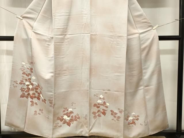平和屋着物■訪問着　刺繍　枝花文　暈し染め　正絹　逸品　CABN1668ev