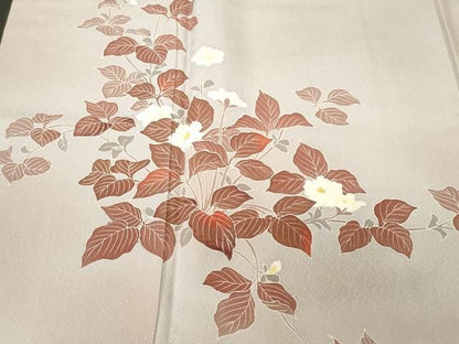 平和屋着物■訪問着　刺繍　枝花文　暈し染め　正絹　逸品　CABN1668ev