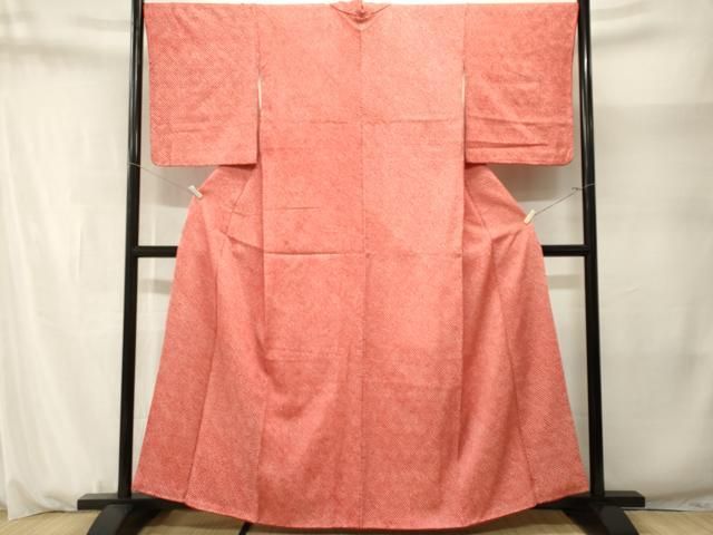 平和屋着物■大変加工の良い総絞り小紋　正絹　逸品　CABN1672ev