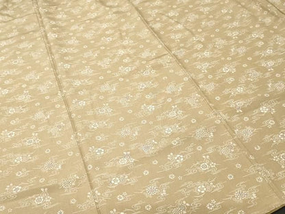 平和屋着物■上質な小紋　流水露芝草花文　正絹　逸品　CABN1683ev