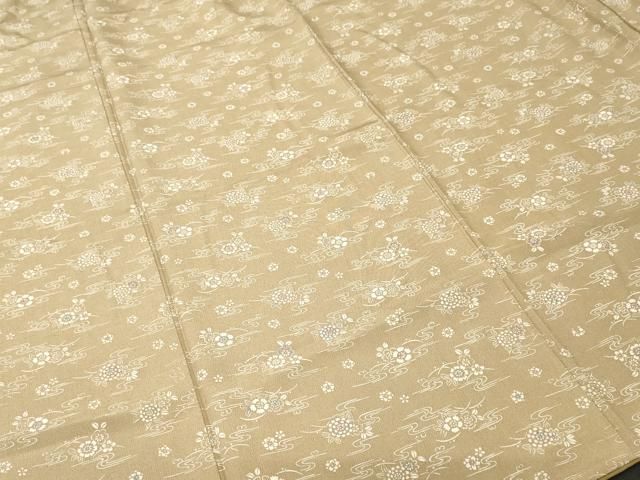 平和屋着物■上質な小紋　流水露芝草花文　正絹　逸品　CABN1683ev