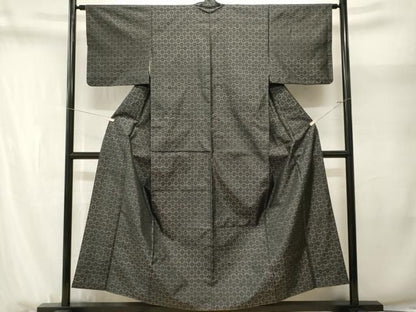 平和屋着物■本場大島紬　菱横段文　正絹　逸品　CABN1684ev