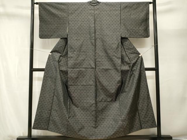 平和屋着物■本場大島紬　菱横段文　正絹　逸品　CABN1684ev
