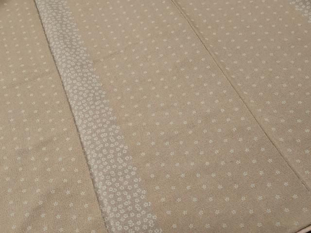 平和屋着物■上質な小紋　花間道　鬼しぼ縮緬　正絹　逸品　CABN1685ev