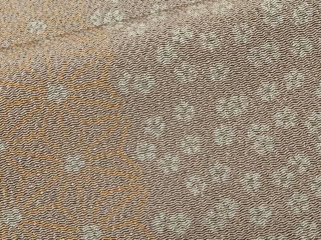 平和屋着物■上質な小紋　花間道　鬼しぼ縮緬　正絹　逸品　CABN1685ev