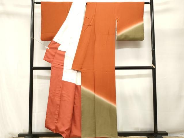 平和屋着物■訪問着　霞文　暈し染め　正絹　逸品　CABN1687ev
