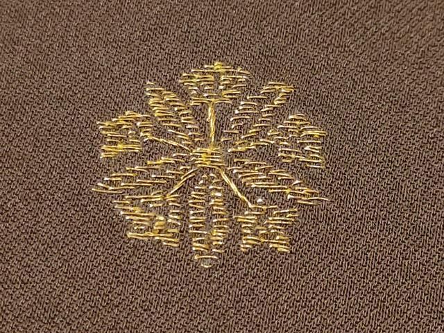 平和屋着物■豪華色留袖　刺繍　松葉文　金彩　正絹　逸品　CABN1690ev