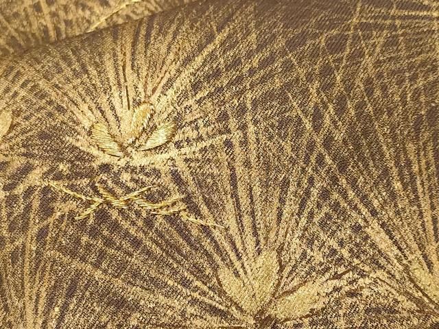 平和屋着物■豪華色留袖　刺繍　松葉文　金彩　正絹　逸品　CABN1690ev