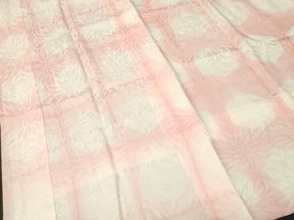 平和屋着物■長襦袢　袷　格子菊尽くし紋　暈し染め　正絹　逸品　CABN1694ev