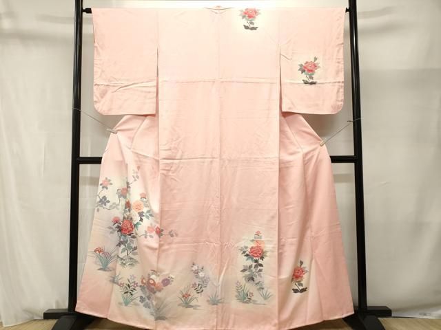 平和屋着物■訪問着　草花文　暈し染め　正絹　逸品　CABN1698ev