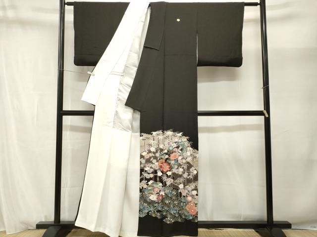 平和屋着物■豪華黒留袖　作家物　松竹梅花文　正絹　逸品　CABN1699ev