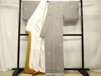 平和屋着物■上質な小紋　貝合せ草花文　正絹　逸品　CABN1725ev