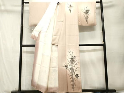 平和屋着物■訪問着　草花文　暈し染め　正絹　逸品　CABN1780ev