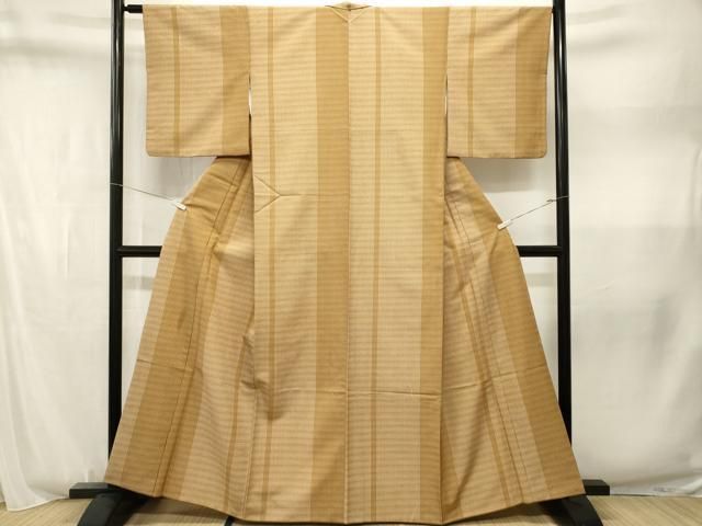 平和屋着物■小紋　格子間道　洗える着物　CABN1802ev