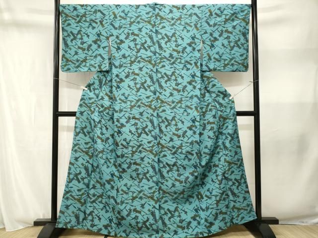 平和屋着物■訪問着　簪扇面花文　正絹　逸品　CABN1805ev