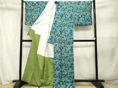 平和屋着物■訪問着　簪扇面花文　正絹　逸品　CABN1805ev