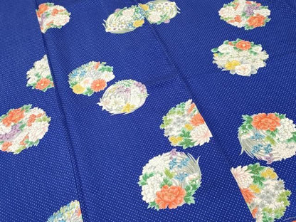 平和屋着物■上質な小紋　枝花文　金彩　正絹　逸品　CABN1807ev