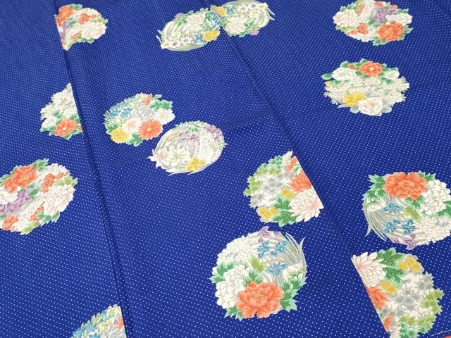 平和屋着物■上質な小紋　枝花文　金彩　正絹　逸品　CABN1807ev