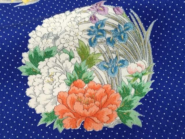 平和屋着物■上質な小紋　枝花文　金彩　正絹　逸品　CABN1807ev