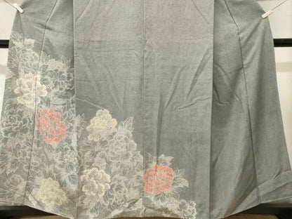 平和屋着物■訪問着　江戸小紋　草花文　青海波文　正絹　逸品　CABN1853ev
