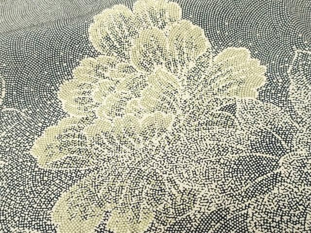 平和屋着物■訪問着　江戸小紋　草花文　青海波文　正絹　逸品　CABN1853ev