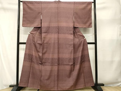 平和屋着物■江戸小紋　横段寄せ小紋柄　正絹　逸品　CABN1867ev