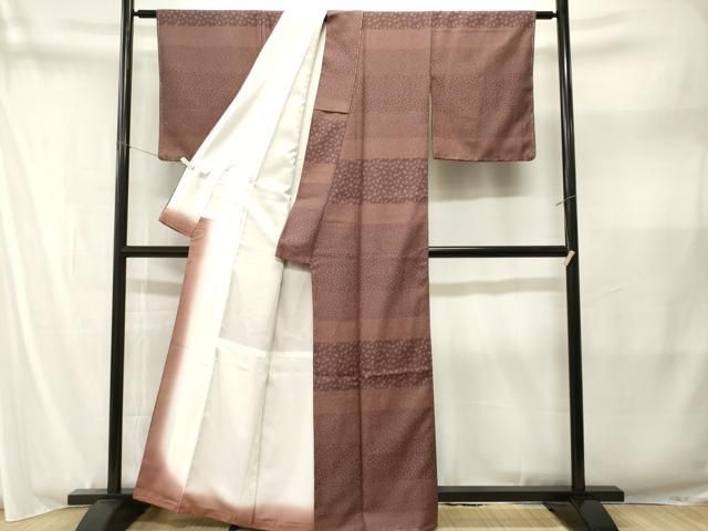 平和屋着物■江戸小紋　横段寄せ小紋柄　正絹　逸品　CABN1867ev