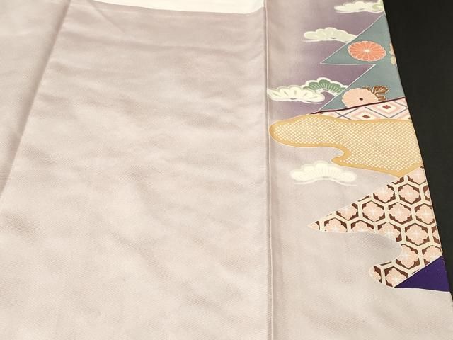 平和屋着物■訪問着　駒刺繍　屏風吉祥花文　暈し染め　金彩　正絹　逸品　CABN1874ev
