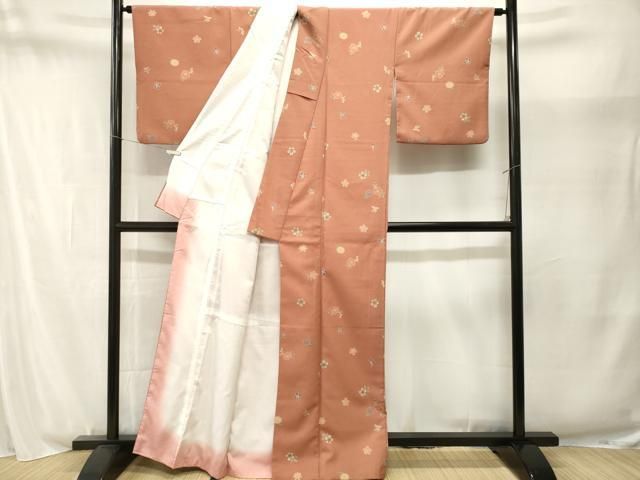 平和屋着物■小紋　舞花文　洗える着物　CABN1898ev