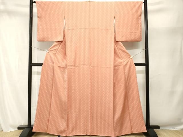 平和屋着物■上質な小紋　麻の葉文　正絹　逸品　CABN1905ev