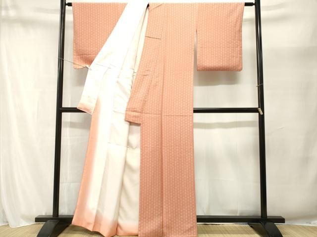 平和屋着物■上質な小紋　麻の葉文　正絹　逸品　CABN1905ev
