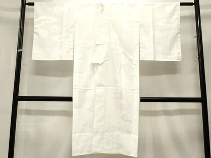 平和屋着物■長襦袢　無双仕立て　雲取り桐花地紋　白色　洗える着物　CABN1915ev