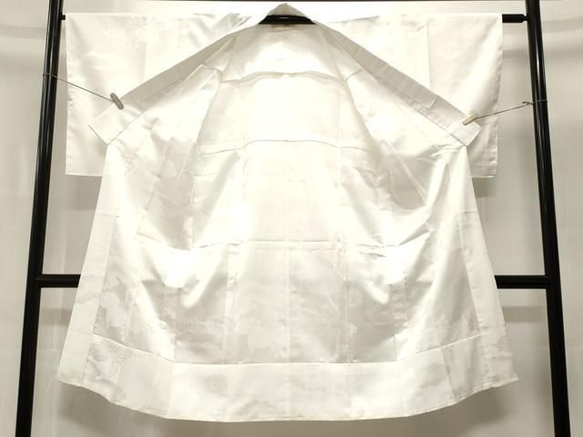 平和屋着物■長襦袢　無双仕立て　雲取り桐花地紋　白色　洗える着物　CABN1915ev