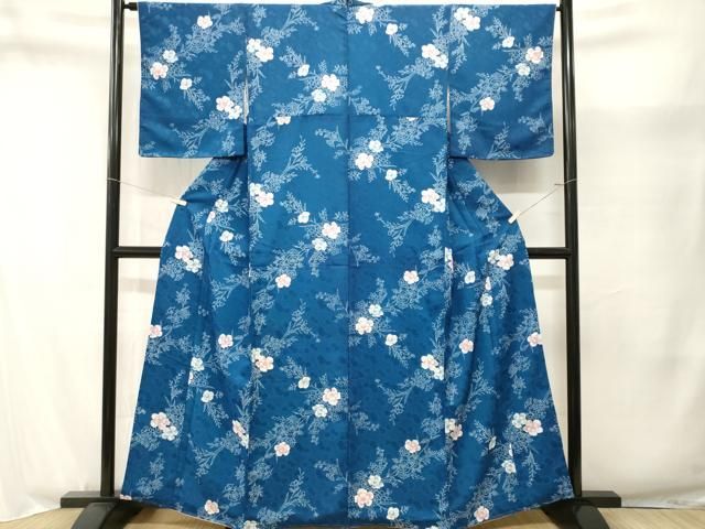 平和屋着物■小紋　草花文　洗える着物　CABN1929ev