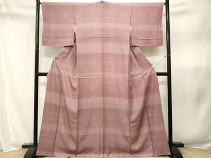 平和屋着物■江戸小紋　横段寄せ小紋柄　正絹　逸品　CABN1959ev