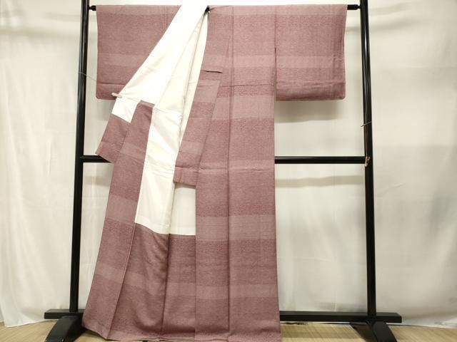 平和屋着物■江戸小紋　横段寄せ小紋柄　正絹　逸品　CABN1959ev
