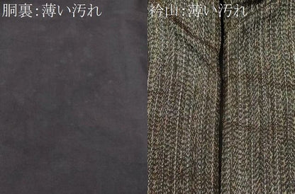 平和屋着物■男性　紬　幾何学文　正絹　逸品　CABN1972ev