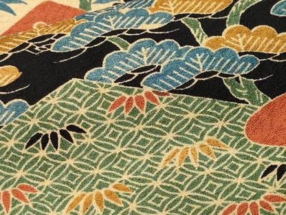 平和屋着物■上質な小紋　松竹梅切嵌花文　正絹　逸品　CABN1974ev