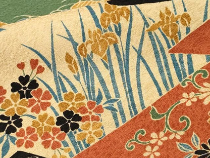 平和屋着物■上質な小紋　松竹梅切嵌花文　正絹　逸品　CABN1974ev