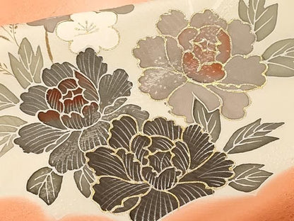平和屋着物■訪問着　草花文　暈し染め　金彩　正絹　逸品　CABN1982ev