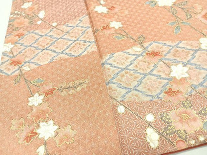 平和屋着物■上質な小紋　枝垂れ花文　金彩　正絹　逸品　CABN2008xe