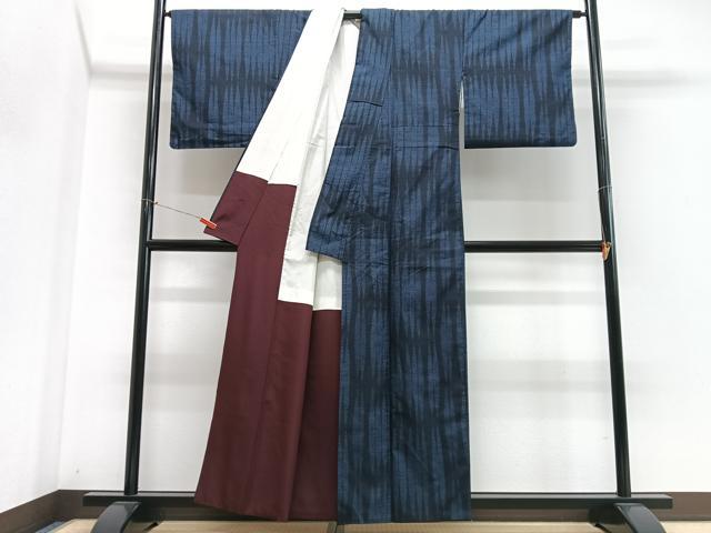 平和屋着物■上質な紬　変わり縞　正絹　逸品　CABN2012xe