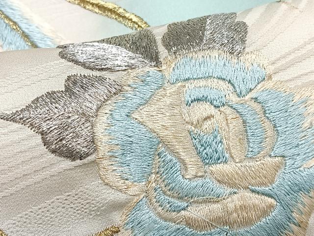 平和屋着物■豪華振袖　総刺繍　尾長鳥草花文　暈し染め　金銀糸　正絹　逸品　CABN2015xe