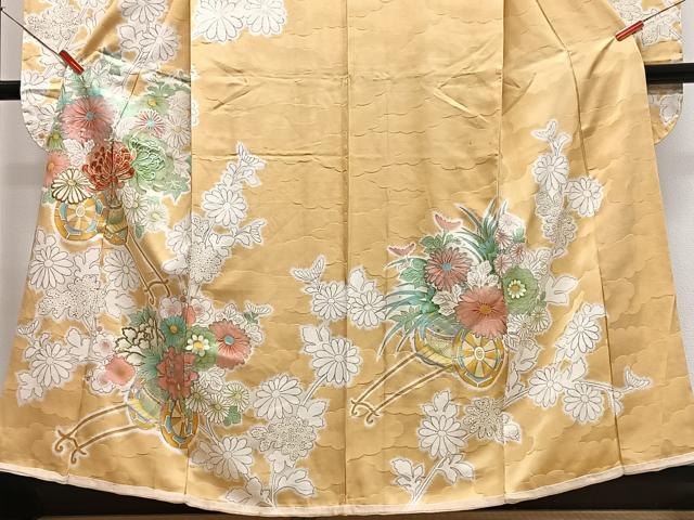 平和屋着物■豪華振袖　刺繍　花車文　金銀彩　正絹　逸品　CABN2019xe