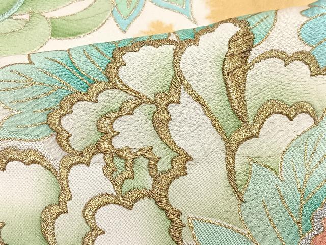 平和屋着物■豪華振袖　刺繍　花車文　金銀彩　正絹　逸品　CABN2019xe
