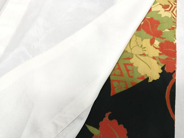 平和屋着物■豪華黒留袖　刺繍　花鳥文　金銀彩　正絹　逸品　CABN2022xe