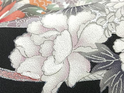 平和屋着物■豪華黒留袖　花籠文　暈し染め　金銀彩　正絹　逸品　CABN2024xe