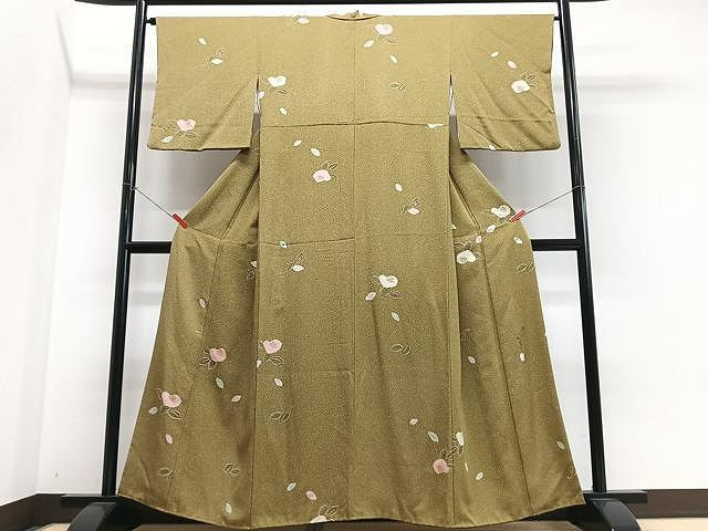平和屋着物■上質な小紋　舞花文　金彩　正絹　逸品　CABN2026xe