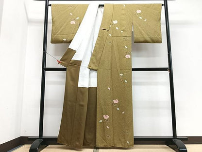平和屋着物■上質な小紋　舞花文　金彩　正絹　逸品　CABN2026xe